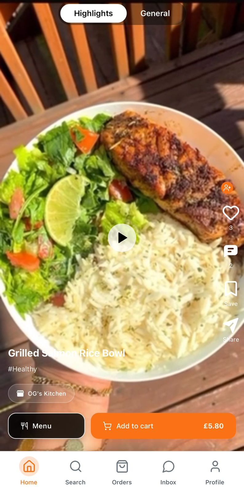 TikTok-style scroll experience, built for ordering.